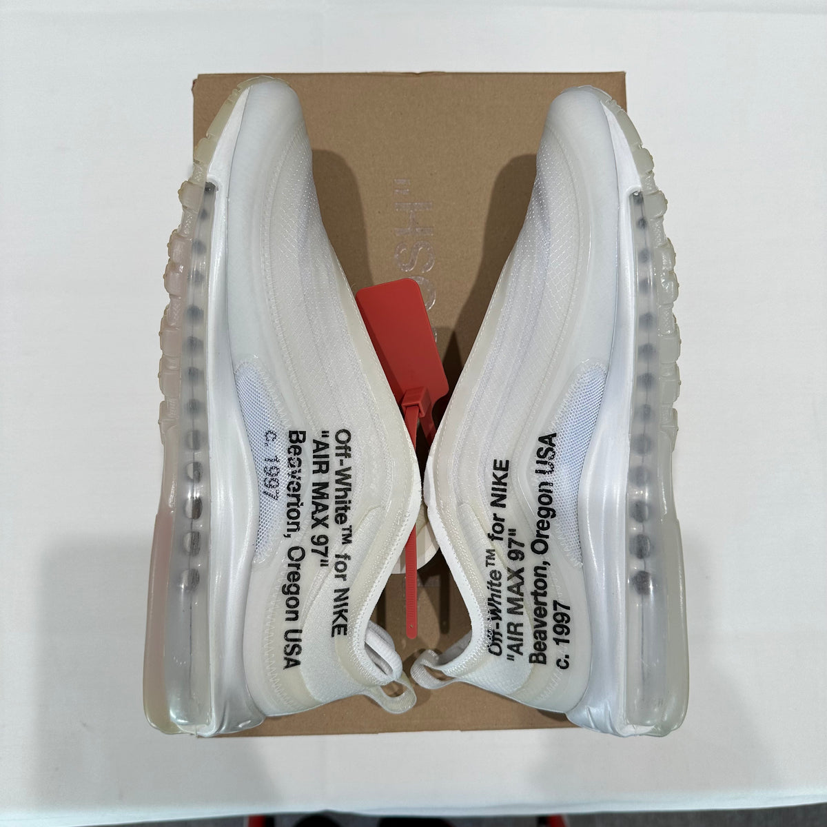 Air max 97 off white box deals