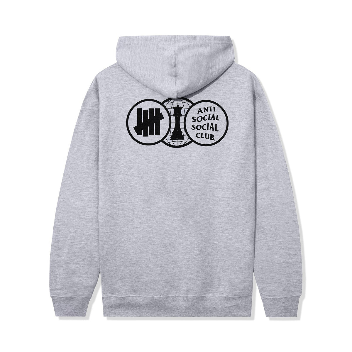 ANTI SOCIAL SOCIAL CLUB X UNDEFEATED POSITION HOODIE GREY SIZE L