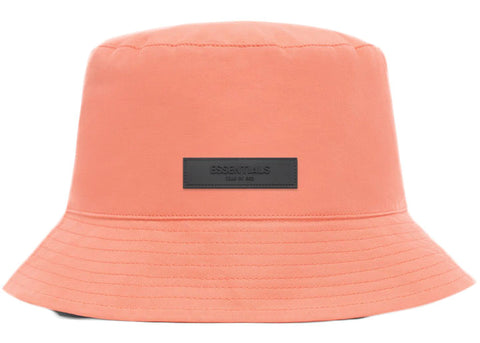 FEAR OF GOD ESSENTIALS BUCKET HAT CORAL SIZE S/M