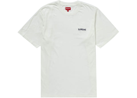 SUPREME WASHED CAPITAL S/S TOP WHITE FW22