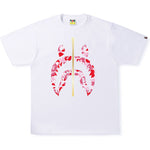 BAPE WHITE ABC CAMO SHARK TEE WHITE
