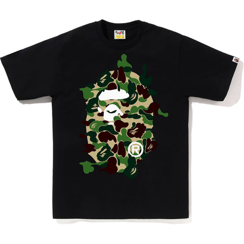 BAPE ABC CAMO REBUILD BIG APE HEAD TEE BLACK/GREEN SIZE L