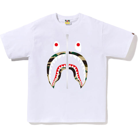 BAPE 1ST CAMO SHARK T-SHIRT WHITE