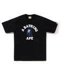 BAPE ABC CAMO COLLEGE T-SHIRT BLACK NAVY