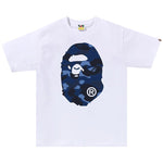 BAPE CAMO BIG APE HEAD T-SHIRT WHITE NAVY