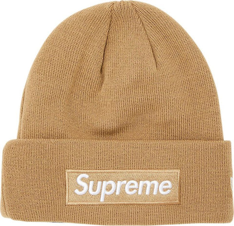 SUPREME NEW ERA BOX LOGO BEANIE (FW23) DARK SAND