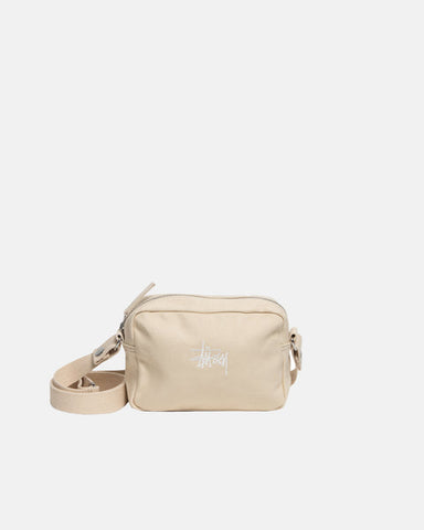 STUSSY CANVAS SIDE BAG NATURAL