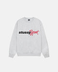 STUSSY SPORT SCRIPT CREW ASH HEATHER