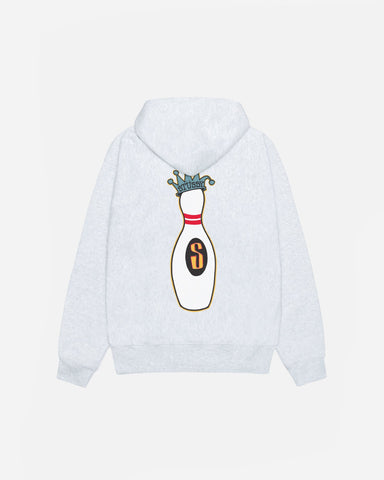 STUSSY KINGPIN ZIP HOODIE ASH HEATHER