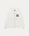 STUSSY DICE ZIP HOODIE NATURAL SIZE S