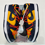 NIKE DUNK LOW OFF-WHITE UNIVERSITY GOLD MIDNIGHT NAVY CT0856700 SIZE 11 (PRE-OWNED)