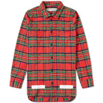 OFF-WHITE FLANNEL DISTRESSED TARTAN (PRE-OWNED) SIZE M