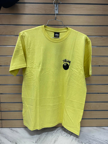 STUSSY VINTAGE 8 BALL TEE YELLOW SIZE M