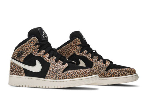 JORDAN 1 MID SE LEOPARD (GS) BQ6931021 SIZE 5.5Y
