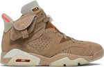 JORDAN 6 RETRO TRAVIS SCOTT BRITISH KHAKI DH0690200 SIZE 5.5, 9