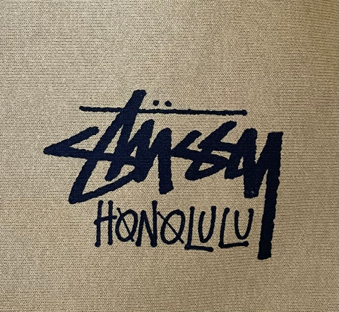 STUSSY HONOLULU ZIP UP HOODIE CURRY