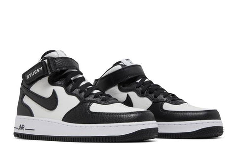 NIKE AIR FORCE 1 MID STUSSY LIGHT BONE BLACK DJ7840002