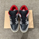 NIKE SB DUNK LOW SUPREME BLACK CEMENT (2002) (PRE-OWNED NO BOX) 304292131 SIZE 10