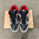 NIKE SB DUNK LOW SUPREME BLACK CEMENT (2002) (PRE-OWNED NO BOX) 304292131 SIZE 10