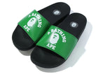 A BATHING APE COLLEGE SLIDE SANDALS GREEN 1G20191011 SIZE 8