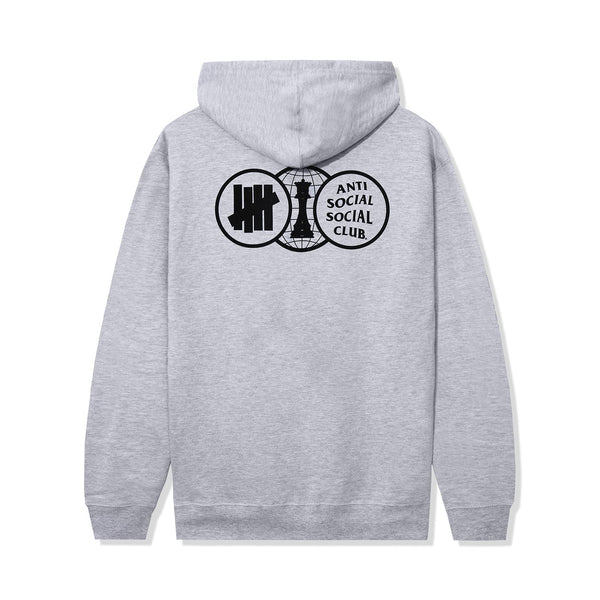 ANTI SOCIAL SOCIAL CLUB X UNDEFEATED POSITION HOODIE GREY SIZE L