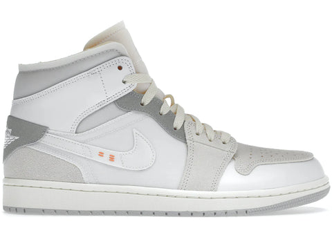 JORDAN 1 MID SE CRAFT INSIDE OUT WHITE GREY DM9652100 SIZE 9.5