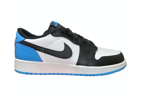 JORDAN 1 RETRO LOW OG BLACK DARK POWDER BLUE (GS) CZ0858104 SIZE 6.5Y