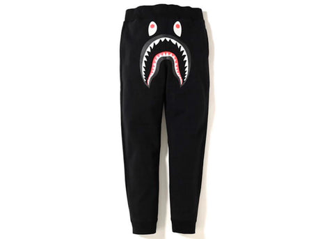 BAPE SHARK SLIM SWEAT PANTS BLACK/GREEN SIZE M