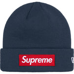 SUPREME NEW ERA BOX LOGO BEANIE NAVY FW24