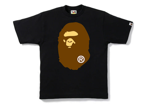 A BATHING APE BIG APE HEAD TEE BLACK