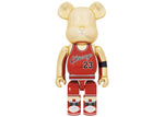 BEARBRICK MICHAEL JORDAN 1985 ROOKIE JERSEY 1000% GOLD CHROME