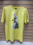 STUSSY HOUSE OF CARDS TEE YELLOW SIZE M