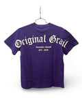 ORIGINAL GRAIL OLD ENGLISH TEE PURPLE (GLOW IN THE DARK)