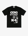COMME DES GARCONS X STUSSY T-SHIRT BLACK SIZE M