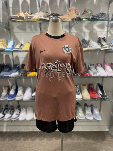 TRAVIS SCOTT NIKE COMPLEXCON SOCCER JERSEY BROWN SIZE M