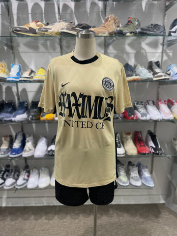 TRAVIS SCOTT NIKE COMPLEXCON MAXIMUS SOCCER JERSEY GOLD