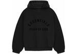 FEAR OF GOD ESSENTIALS NYLON FLEECE HOODIE JET BLACK