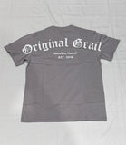 ORIGINAL GRAIL OLD ENGLISH TEE GREY (GLOW IN THE DARK)