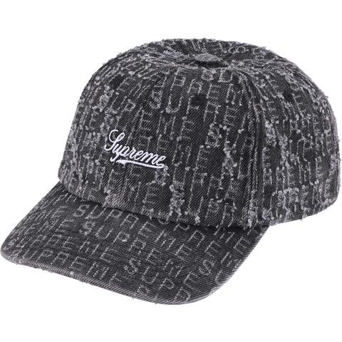 SUPREME NEEDLE PUNCH DENIM 6-PANEL BLACK