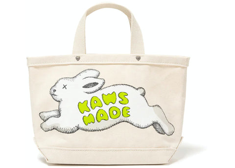 HUMAN MADE X KAWS SMALL TOTE BAG WHITE