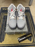 JORDAN 3 RETRO COOL GREY (2021) CT8532012 SIZE 9.5 (PRE-OWNED)