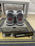 JORDAN 3 RETRO COOL GREY (2021) CT8532012 SIZE 9.5 (PRE-OWNED)
