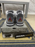 JORDAN 3 RETRO COOL GREY (2021) CT8532012 SIZE 9.5 (PRE-OWNED)