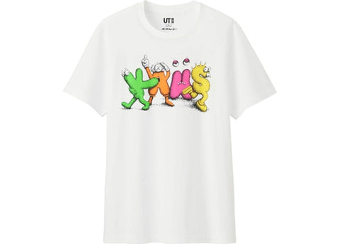 KAWS X UNIQLO LOGO TEE (ASIA SIZING) WHITE SIZE XL
