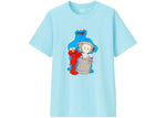 KAWS X UNIQLO X SESAME STREET COMPANION TRASH CAN TEE LIGHT BLUE (ASIA SIZING) SIZE L