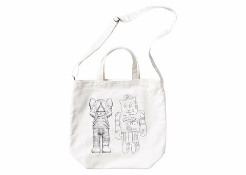 KAWS X UNIQLO WARHOL 2WAY TOTE BAG WHITE