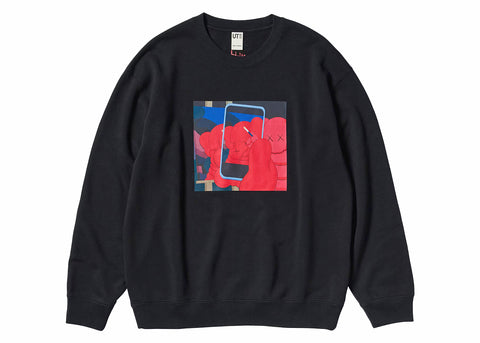 KAWS X WARHOL GRAPHIC 476119 SWEATSHIRT BLACK (ASIA SIZING) SIZE S, M, L, XL