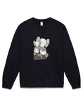 KAWS X UNIQLO LONGSLEEVE SWEATSHIRT (US SIZING) BLACK SIZE XL