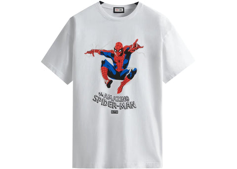 KITH MARVEL SPIDER-MAN AMAZING SPIDER-MAN TEE WHITE SS22 SIZE XL
