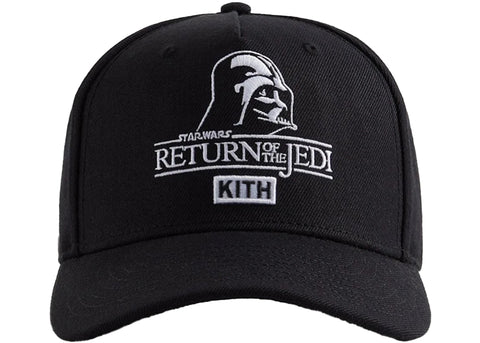 KITH X STAR WARS DARTH VADER PINCH CROWN SNAPBACK HAT BLACK